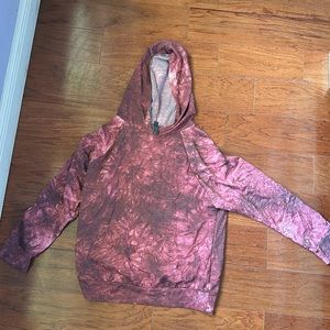 Purple tie dye hoodie lightweight size large